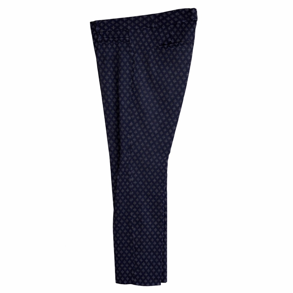 Banana Republic Sloan Ankle Pants Women’s 8 Slim Stretch Navy Diamond Print